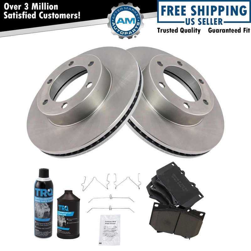 Front Premium Posi Ceramic Brake Pad & Rotor Kit w/Chemicals