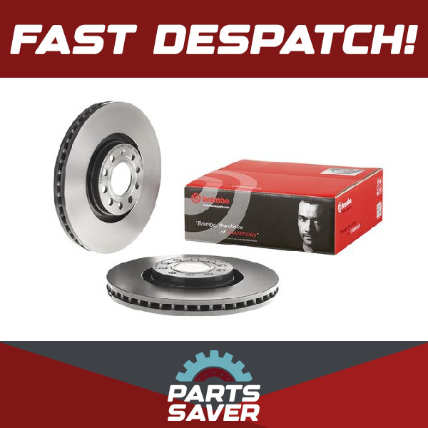 2x Brake Discs Pair Vented fits AUDI A4 B7 3.0D Front 04 to 09 320mm Set Brembo