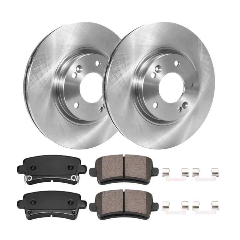 Front Disc Brake Rotors + Ceramic Brake Pads for Hyundai Santa Fe Kia Sorento - gallery