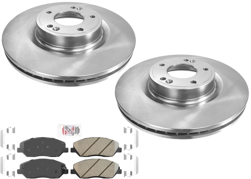 AmeriPro Rotors Ceramic Brake Pads Hardware Fits Genesis 2009-2011 3.8L 4Door