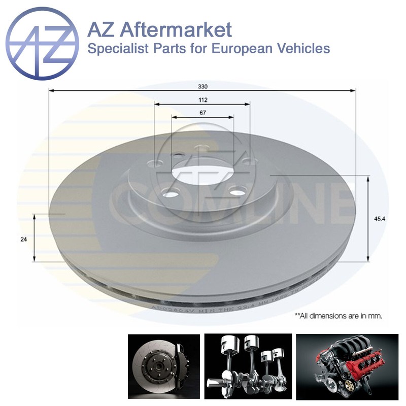 Fits BMW X1 Mini Countryman 1.5 1.6 2.0 D 3.0 AZ Front Brake Disc #1