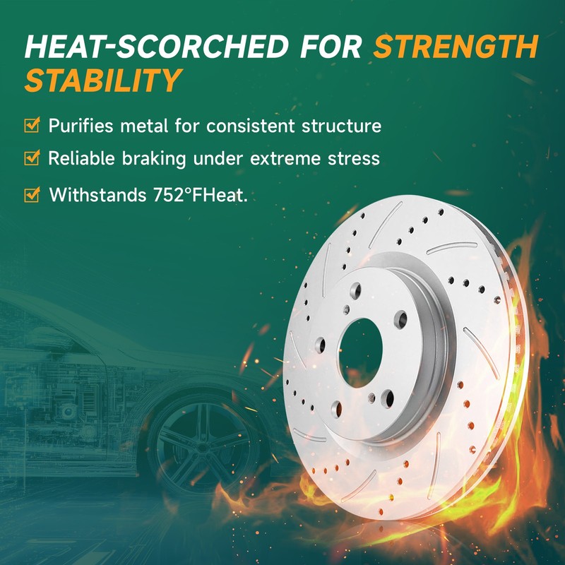 2X Front Rotors Pads for GMC Terrain Chevy Impala Equinox Buick Allure 55174 gallery
