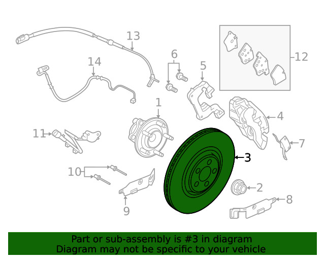 Genuine Jaguar Disc Brake Rotor Front T2R5939 gallery