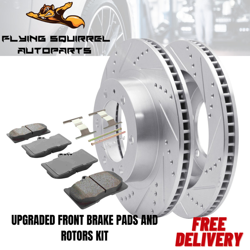 GT FRONT Drill Slot Brake Rotors and Ceramic Pads For Lexus GS IS RC 356mm