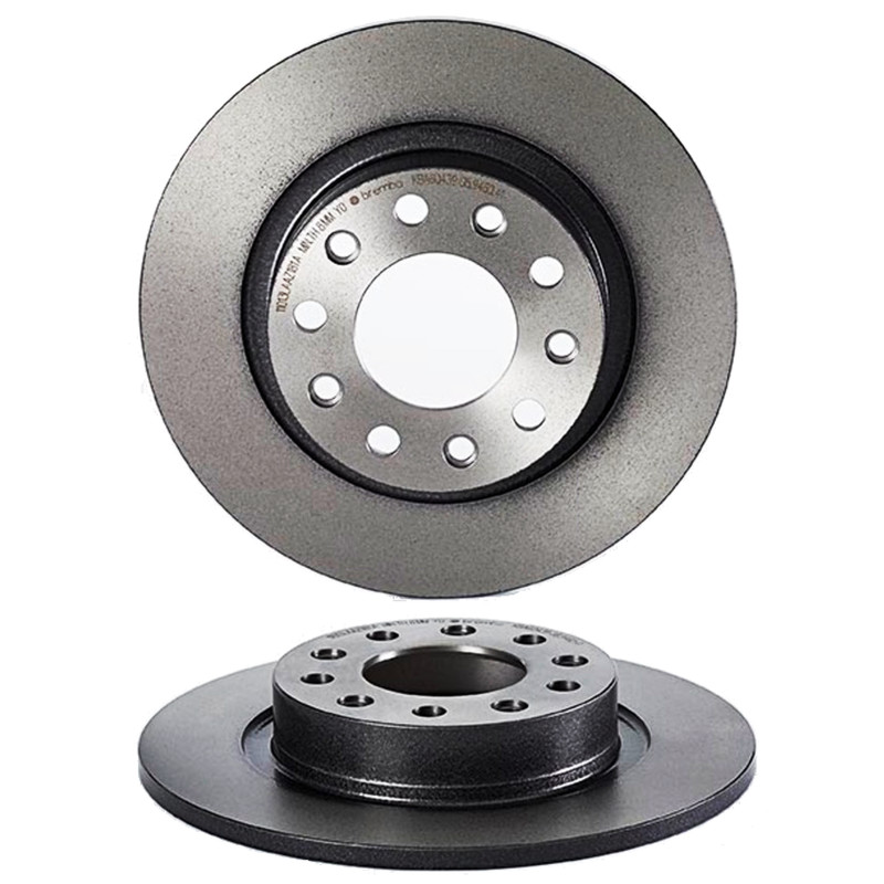 Pair Set of 2 Rear Brake Disc Rotors 264mm Coated Brembo For Dodge Dart 2014-16