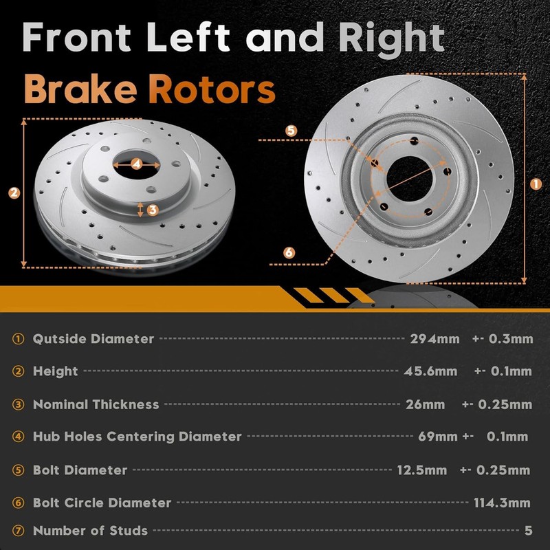 Front Brakes Rotor For Jeep Compass Dodge Avenger 2007-2017 Mitsubishi Outlander gallery