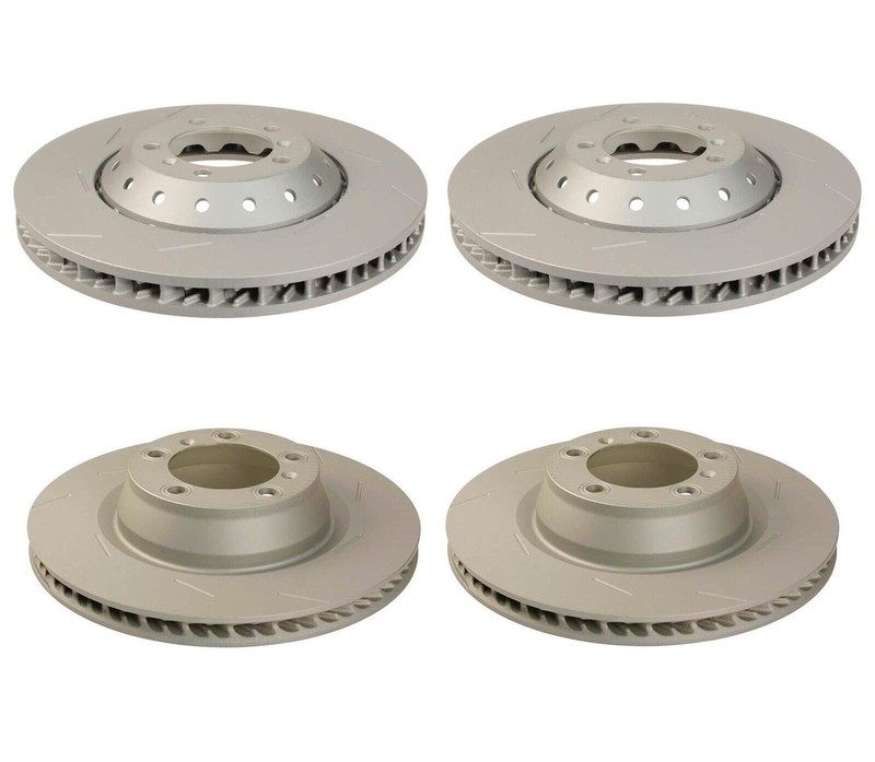 SHW OEM Front 390mm and Rear 350mm Slotted Brake Disc Rotors Kit For Panamera