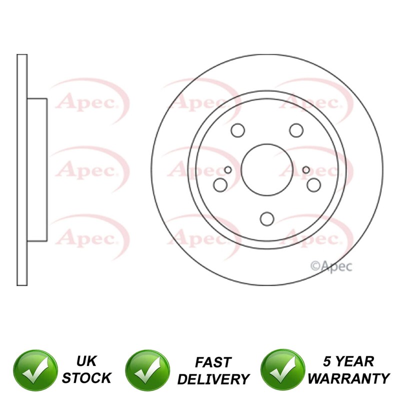 1x Brake Disc Rear SJR Fits Toyota Auris 2006-2018 Corolla 2006-2018 4243102170