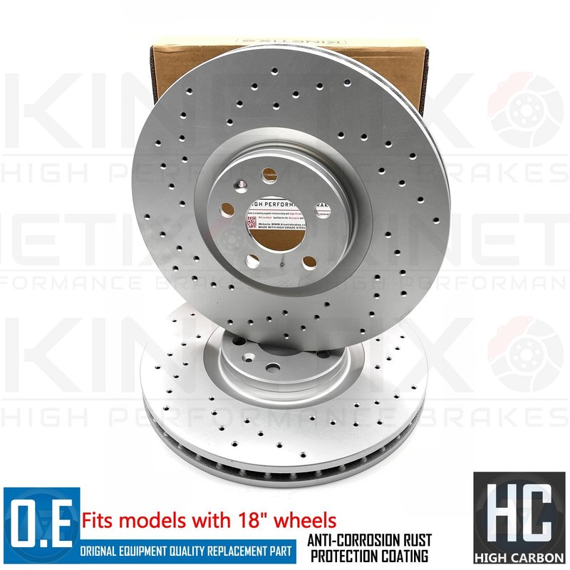 FOR VOLVO V60 V90 B5 R-DESIGN FRONT REAR DRILLED BRAKE DISCS PADS 345mm 320mm gallery