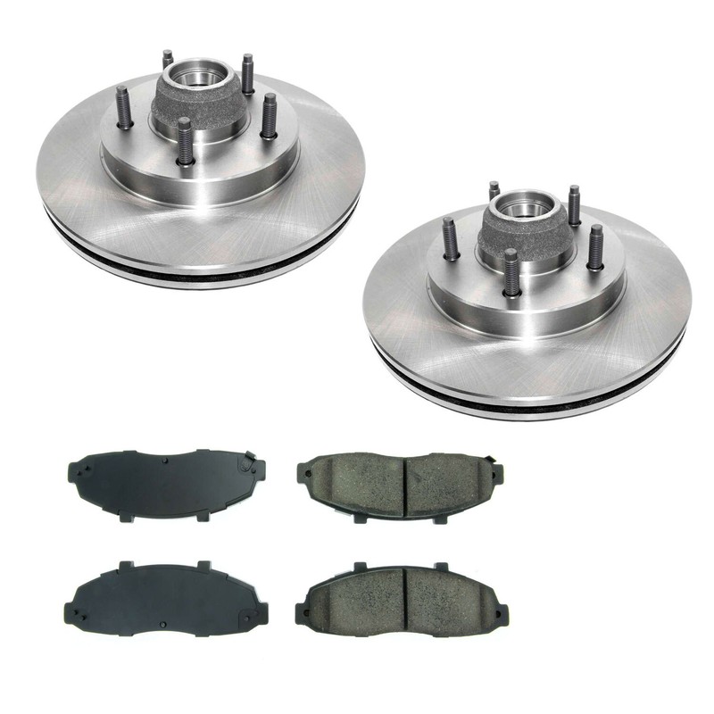 Front Brake Rotors & Pad Set for 97-00 Ford F150 RWD ONLY w/ 5 Stud Rotor