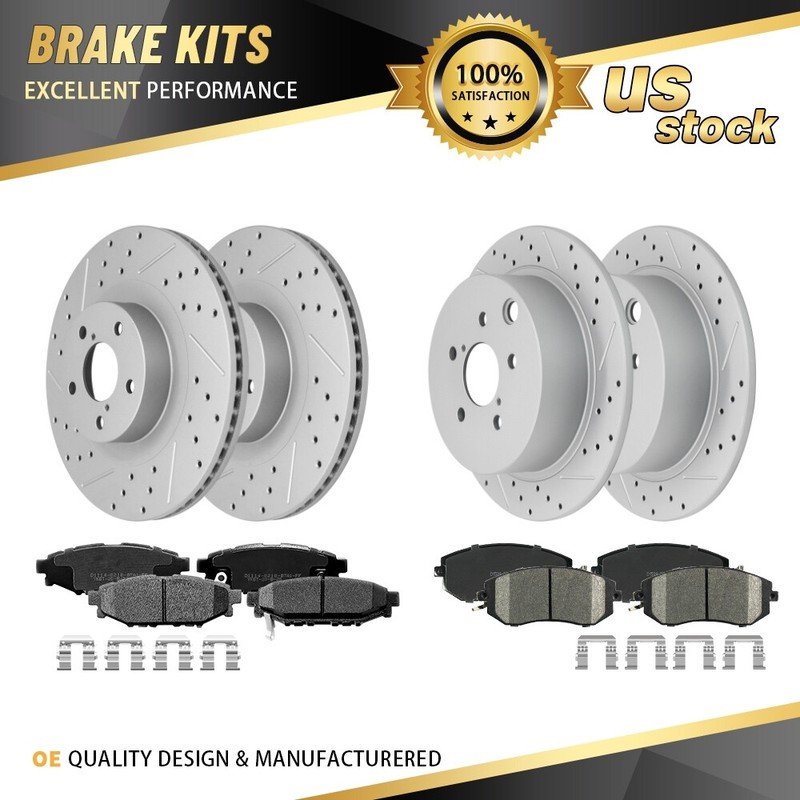 Front & Rear Brake Rotors + Ceramic Pads for 2013 – 2017 Subaru XV Crosstrek