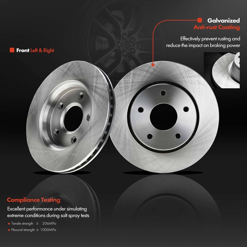 Disc Brake Rotors & Ceramic Brake Pads for Ram Dodge Grand Caravan Front & Rear gallery