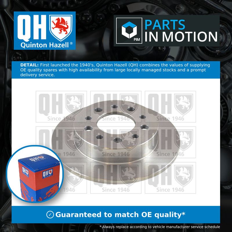 2x Brake Discs Pair Solid Rear 258mm BDC5405 Quinton Hazell Set 584112C000 New
