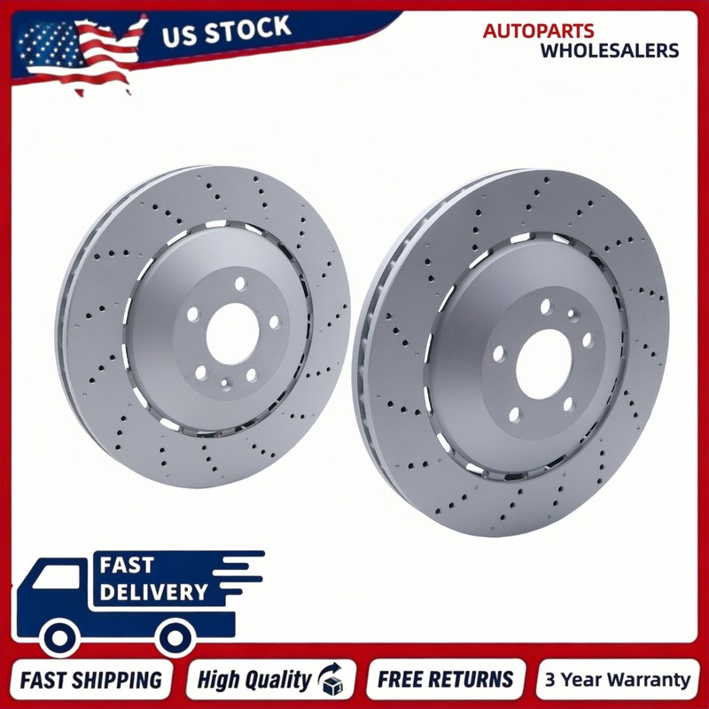 2Pcs Front Brake Disc Rotors for Lamborghini Huracan Lp580 Audi R8 and RS8 US gallery