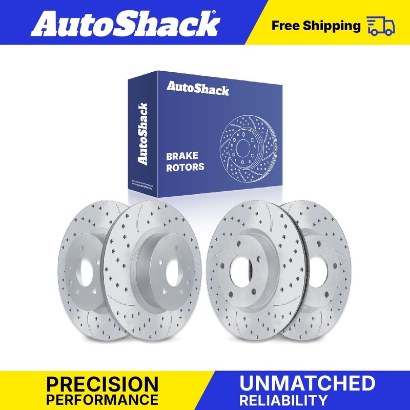 Front Rear Drilled Slotted Brake Rotors Set for Nissan, Sentra 2013-2019