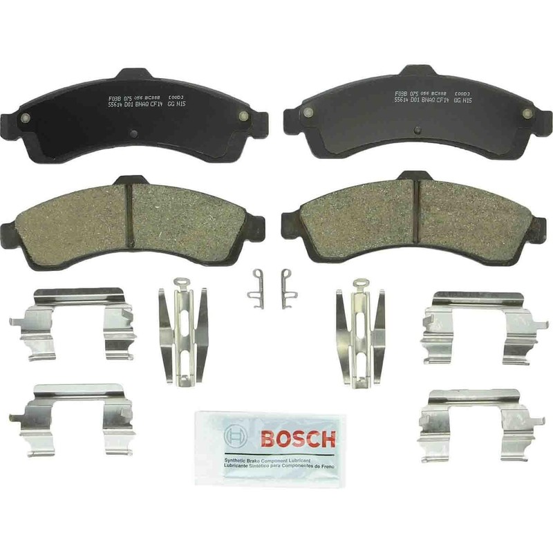 Bosch OEM Front & Rear Ceramic Brake Pads For 2002-2006 Chevy Lifetime Warranty gallery