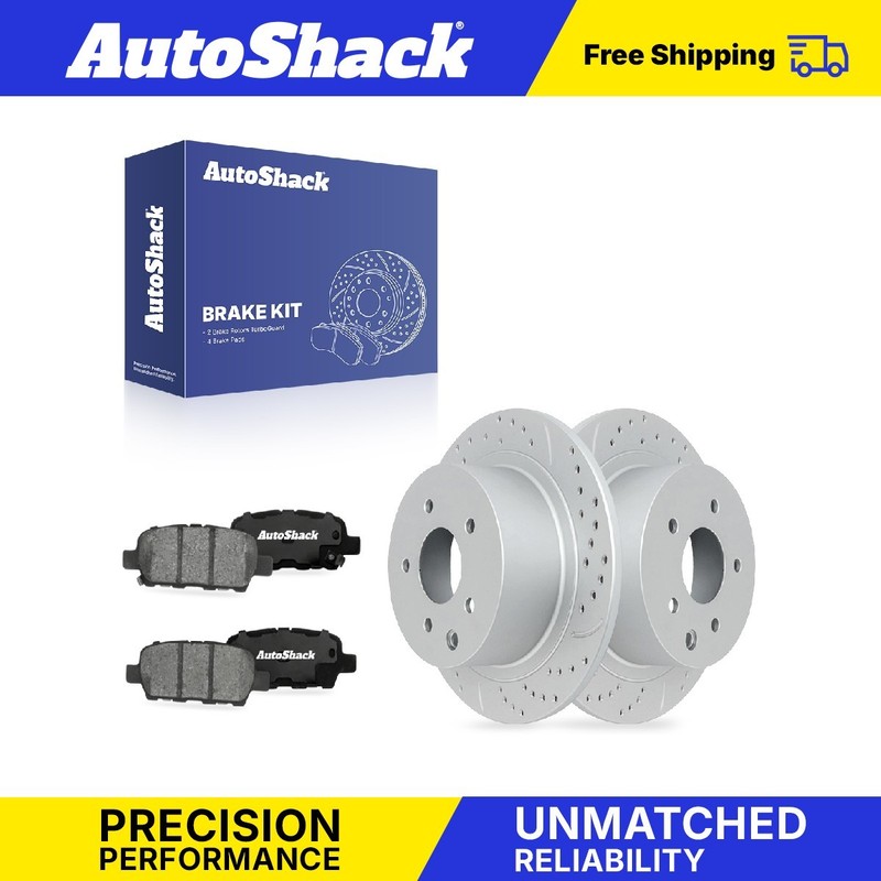 Rear Drilled Slotted Brake Rotors Ceramic Pads for Nissan, Altima 02-06, 09-23