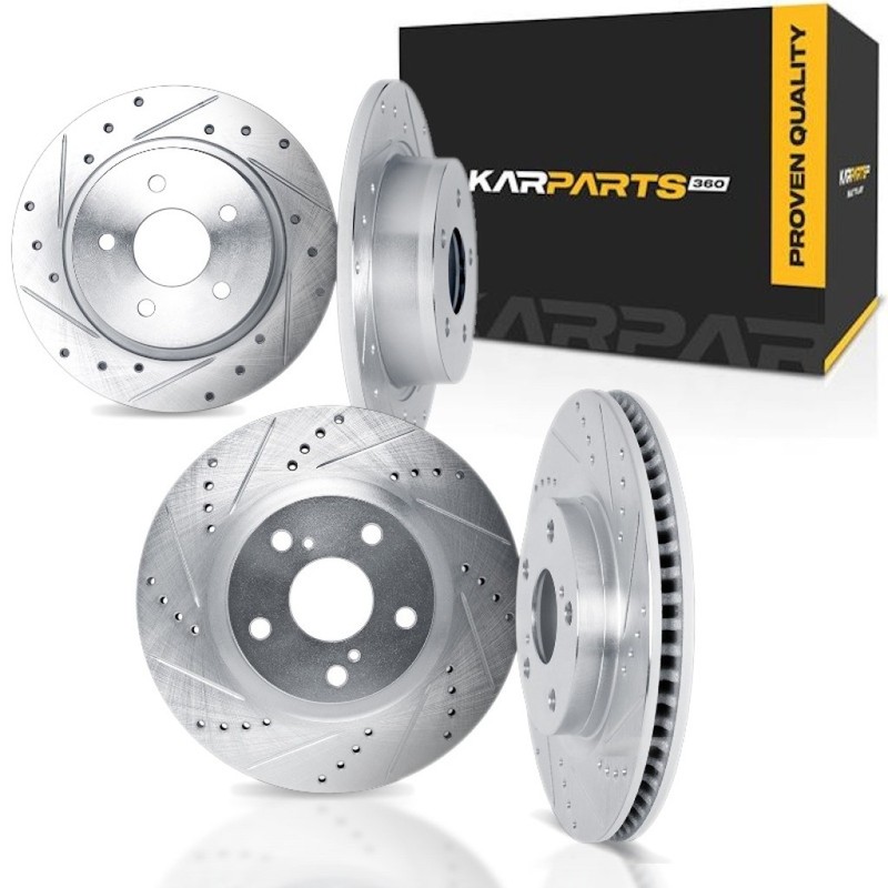 For Lexus ES300 1997 98 99 00 2001 Brake Rotors | Silver | Drilled And Slotted