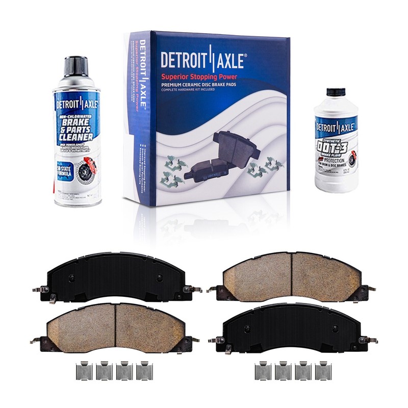 Front Rotors Ceramic Brake Pads + Wheel Bearing Hubs for 2014-2018 Ram 2500 3500 gallery