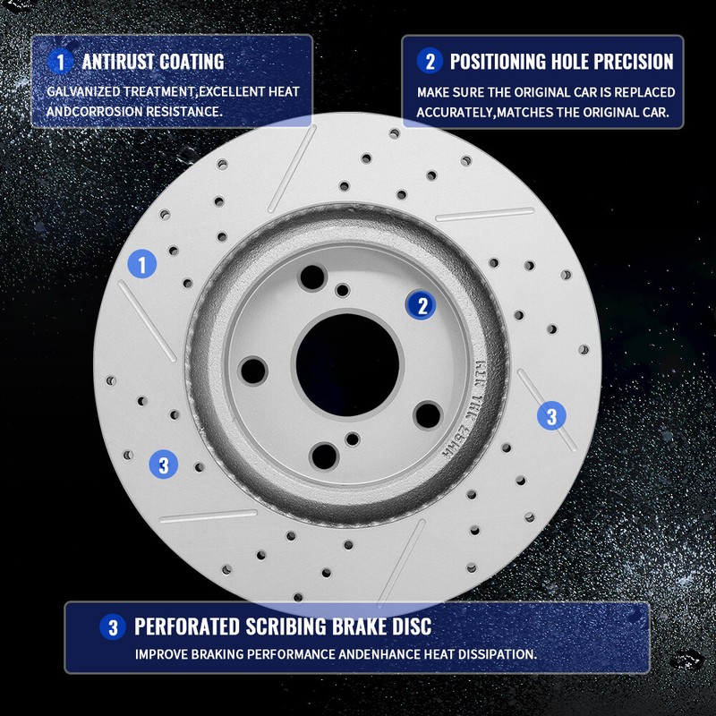 Front Drilled Brake Rotors For Nissan Pathfinder Murano Infiniti Q50 QX60 JX35 gallery