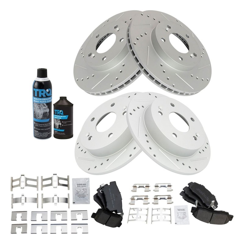 TRQ Performance Front and Rear Brake Pad & Rotor Kit Fits 97-01 Honda Prelude gallery