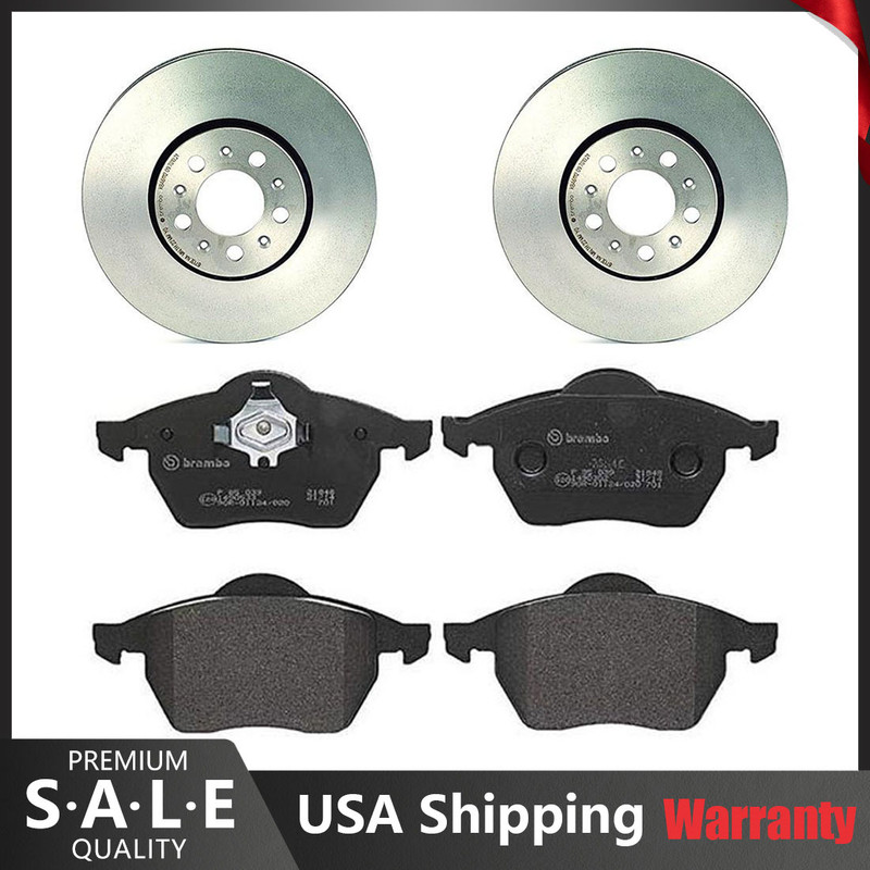 Brembo Front Brake Kit Disc Rotors 288mm & Low-Met Pads For VW Beetle Jetta Golf