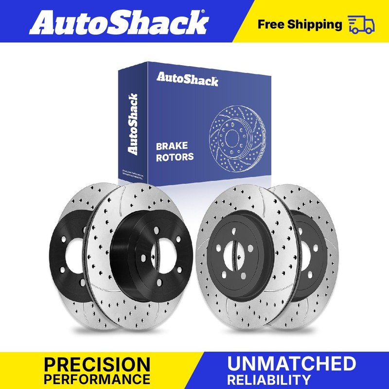 Front Rear Drilled Slotted Brake Rotors for Dodge, Charger 2006-2023