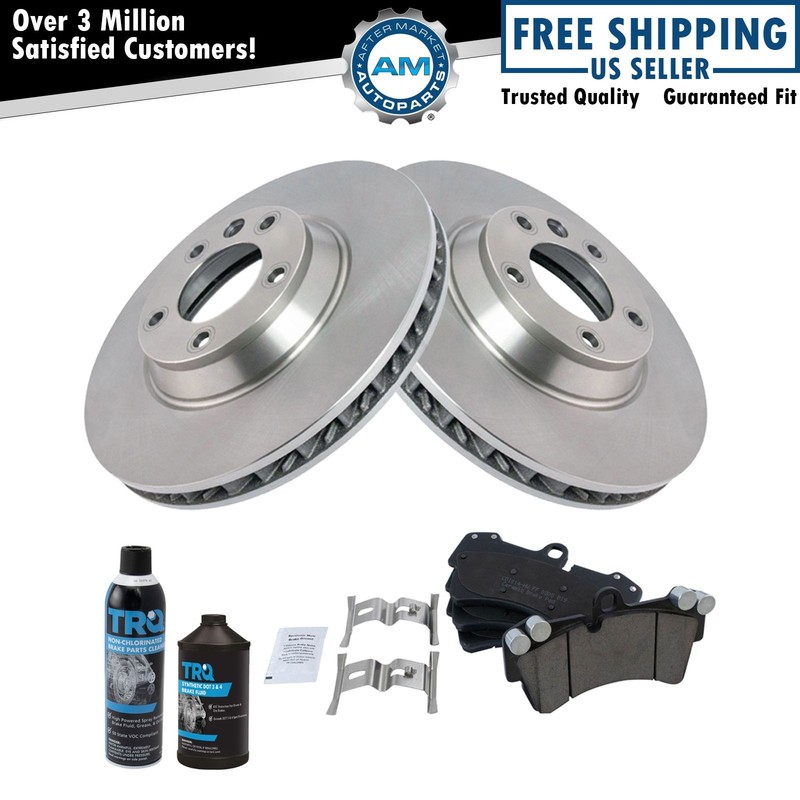 Brake Pad & Rotor Front Ceramic Kit w/Chemicals for Audi Porsche Volkswagen
