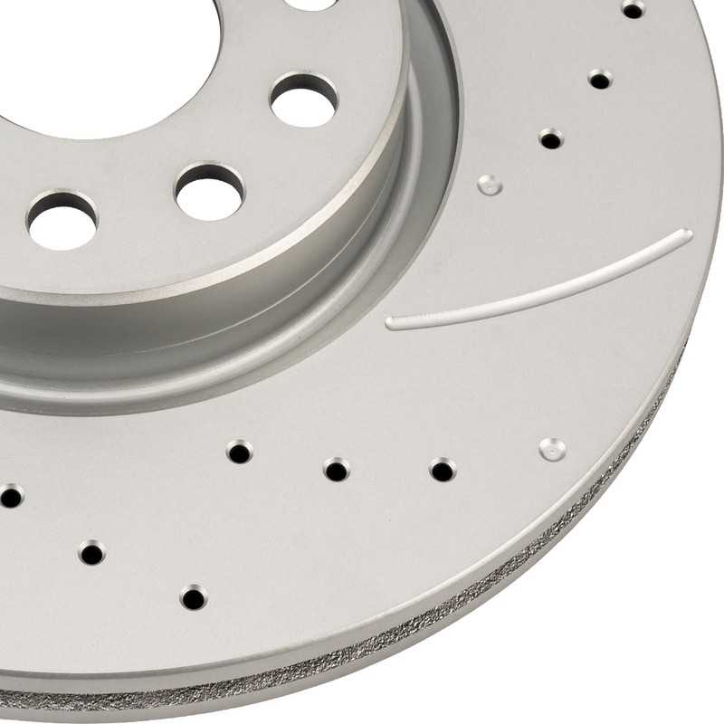Front Drilled Slotted Rotors for 2012-22 VW Passat 2009-16 Tiguan 2022-23 Taos gallery