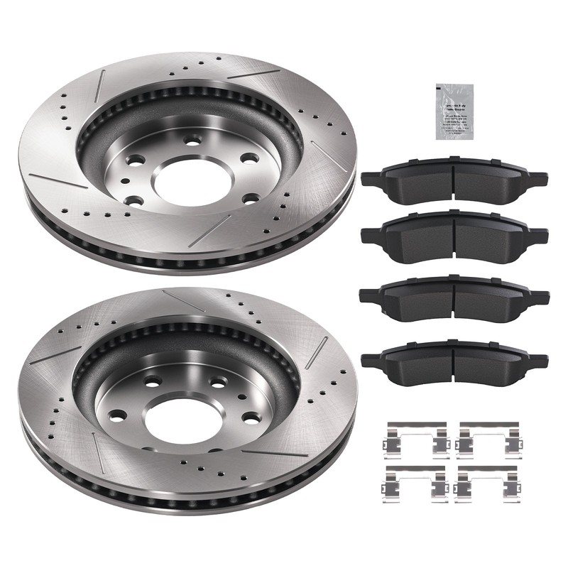 Front Brake Rotors & Pads Set for Chevy Traverse 2009-2017 GMC Acadia 2007-2016 gallery