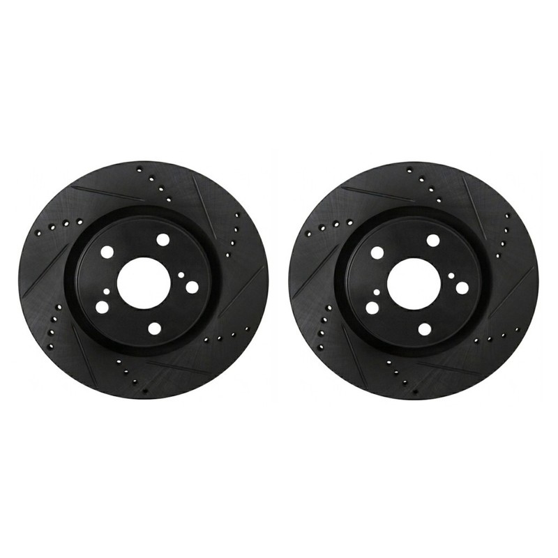 For Toyota 86 2019 Rotor Set | Black | Drilled And Slotted Rotor Style gallery