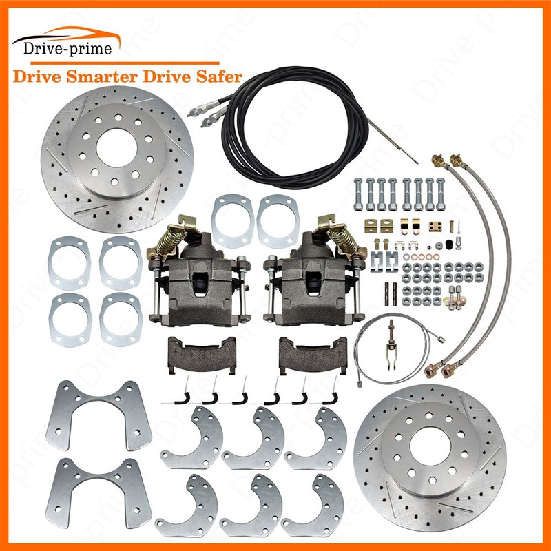 8 & 9 Inch Rear Disc Brake New Conversion Kit w/ Brake Silver For Pre-1980 Ford