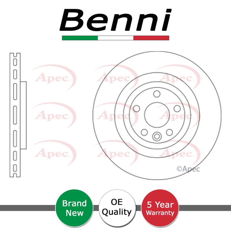 1x Brake Disc Rear Benni Fits Jaguar F-Pace 2016- T4A2061