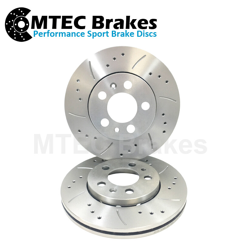 BMW 7 Armour E38 750iL 00-02 Front Brake Discs & Pads Perforated Grooved gallery