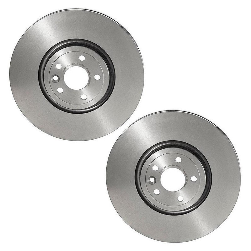 Brembo Pair Set of 2 Front 350mm Coated Brake Disc Rotors For Jaguar Land Rover