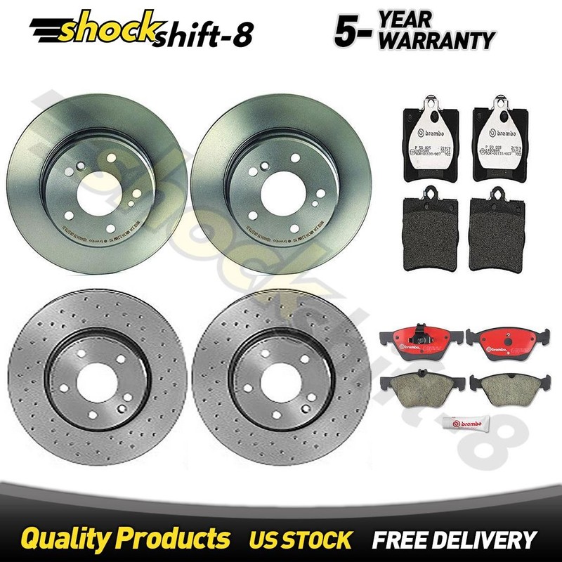 Front Rear Brake Pads and Rotors Kit for Chrysler Crossfire 3.2L 2004 05-07 2008