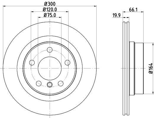 2x Rear Brake Disc Fits BMW Mintex MDC2656 Outer Ø 300mm Vented 1 Year Warranty gallery