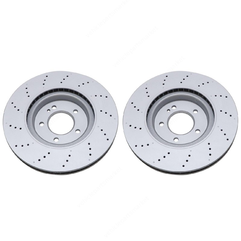 Pair of Rear Brake Discs Rotors Fits Mercedes Benz G63 463 2019 2020- 2023 gallery