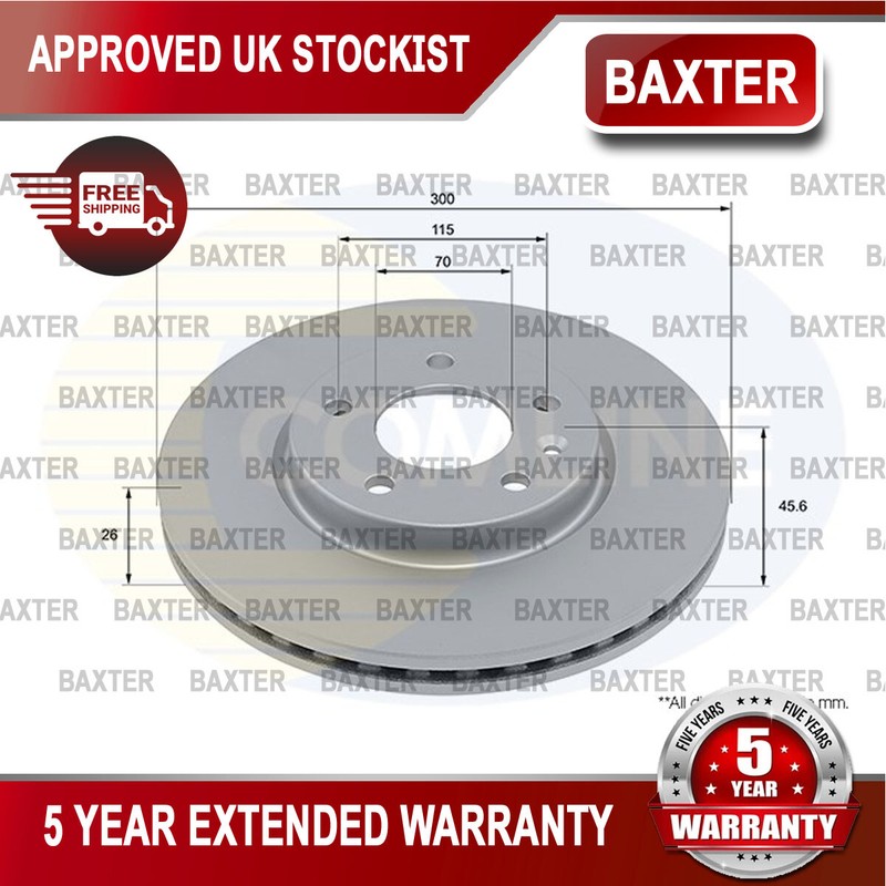 Fits Vauxhall Insignia 2017- Opel Insignia 2017- Baxter Front Brake Disc #1