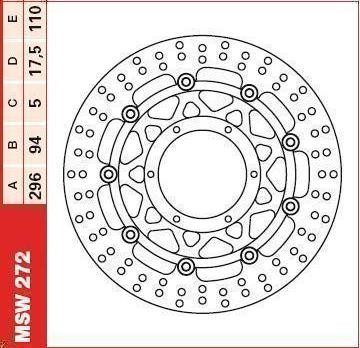1X Brake Disc TRW MSW272 gallery