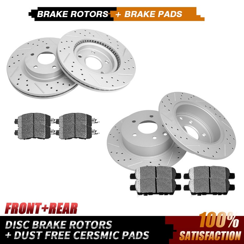 Front Rear Disc Rotors + Ceramic Brake Pads for 2013 – 2020 Nissan Altima