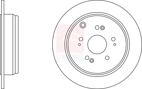 2x Brake Discs Pair Solid Rear 305mm SDK6284 Apec Blue Set 42510S9AE50 Quality