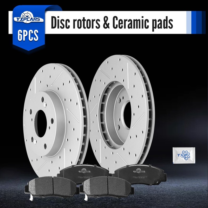 Front Brake Rotors And Ceramic Pads for 2003 – 2007 Honda Accord Civic Acura CSX
