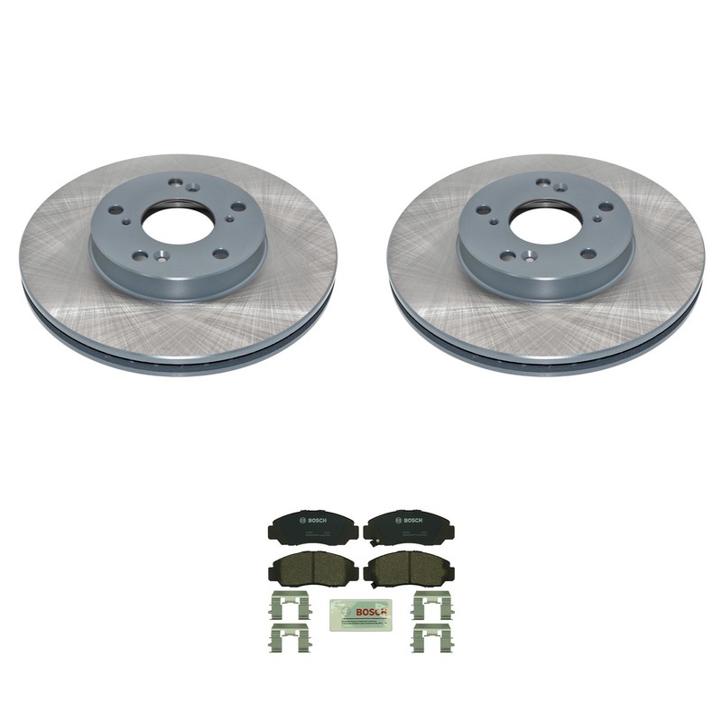 DuraGo Front Rotors Bosch QuietCast Ceramic Disc Brake Pads Kit For CSX Accord