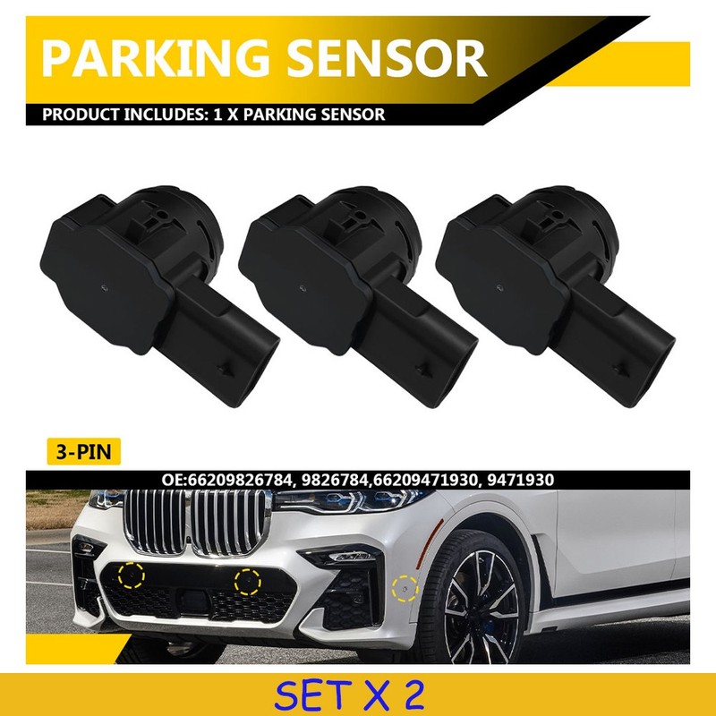 6PCS Fit BMW G80/82,F40/44/90/91/92/93 Parking Reverse PDC Sensor Assembly 3Pin
