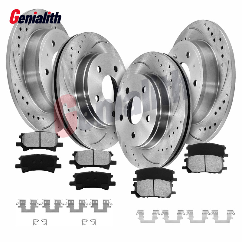 Front Rear Rotors Brake Pads for Lexus RX330 RX350 RX400h Toyota Highlander
