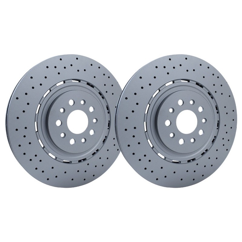 For Maserati Levante S 2017-2022 Brake Disc Dimpled Rotors Front Set of 2