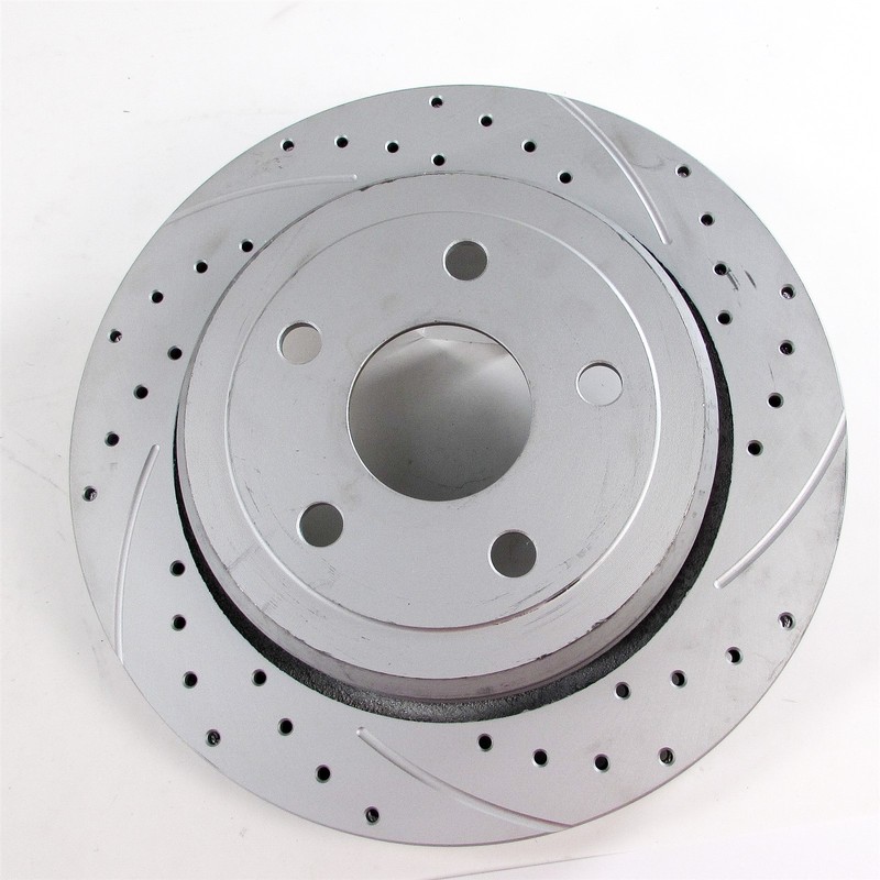 Jeep CHEROKEE (11-22) Dodge DURANGO (11-25) Drilled Slotted Vented REAR Rotors gallery