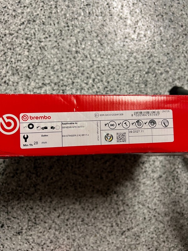 Disc Brake Rotor-Premium UV Coated OE Equivalent Rotor Brembo 09.D027.11 gallery