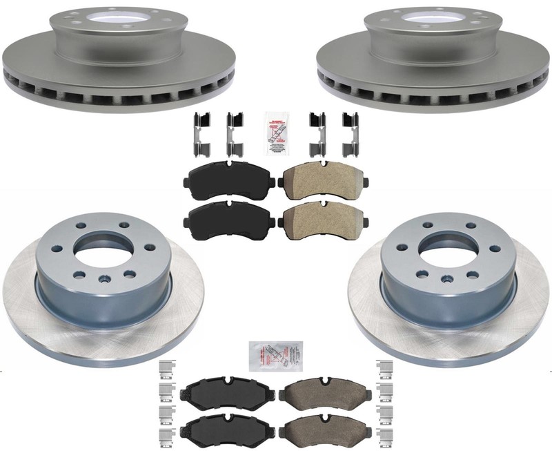 Front & Rear Brake Rotors Brake Pads Fits Sprinter 2500 2019 2024 Manual Parking